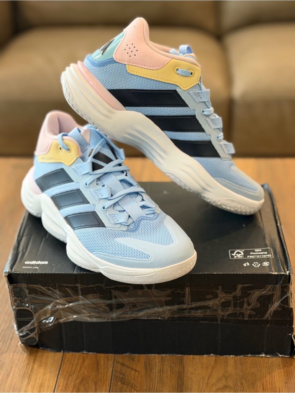 Adidas Women’s Courtstabil Pastel Blue Multicolor Running Sneakers Basketball
